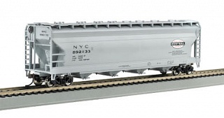 BAC17523 Ho Scale 56 ft. Center-Flow Hopper New York Central - Gray -  BACHMANN