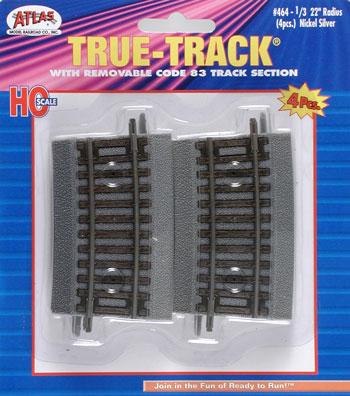ATL464 22 in. 1 by 3 Section Radius Curve - Pack of 4