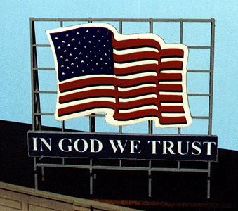 BLR2520 Ho,S&O Patriotic US Flag Billboard Kit