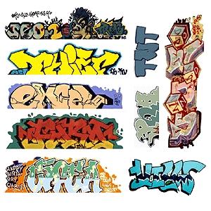 BLR1249 Mega Set Modern Tagger Graffiti Decals - 6