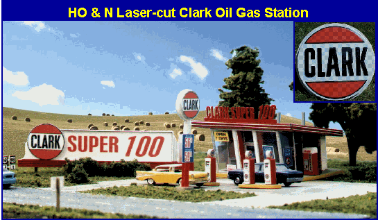 Picture of Blair Line BLR087 N Scale Clark Oil Gas Station