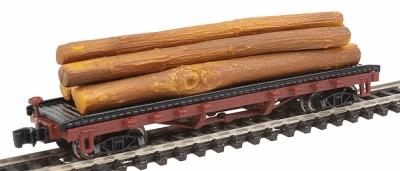 BAC18352 40 ft. ACF Log Car 1935-1960 Version - N Scale Model Train Freight Car