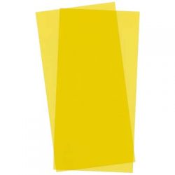 EVG9904 0.01 x 6 x 12 in. Yellow Transparent Plastic Sheet - Pack of 2