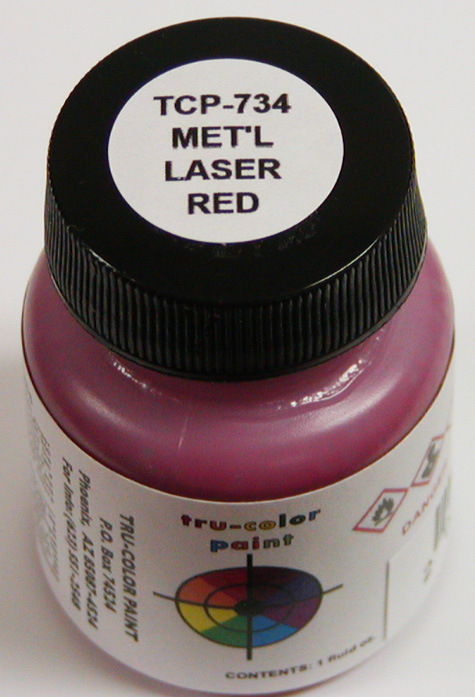 TCP734 High Gloss Metallic Laser Red 1 oz Paint