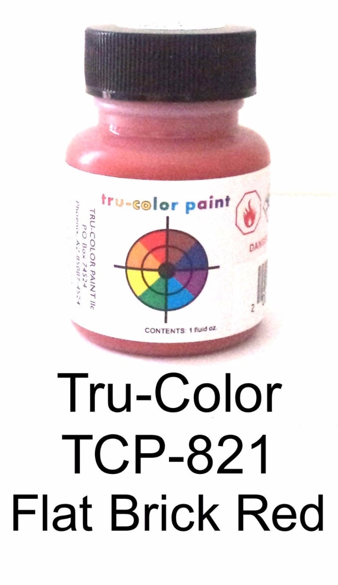 TCP821 1 oz Flat Brush, Brick Red