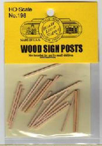 BLR198 HO Wood Posts 20 Each