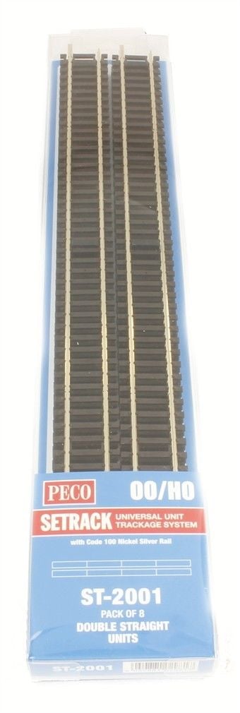PCOST-2001 13.316 in. Ho Double Straight Track