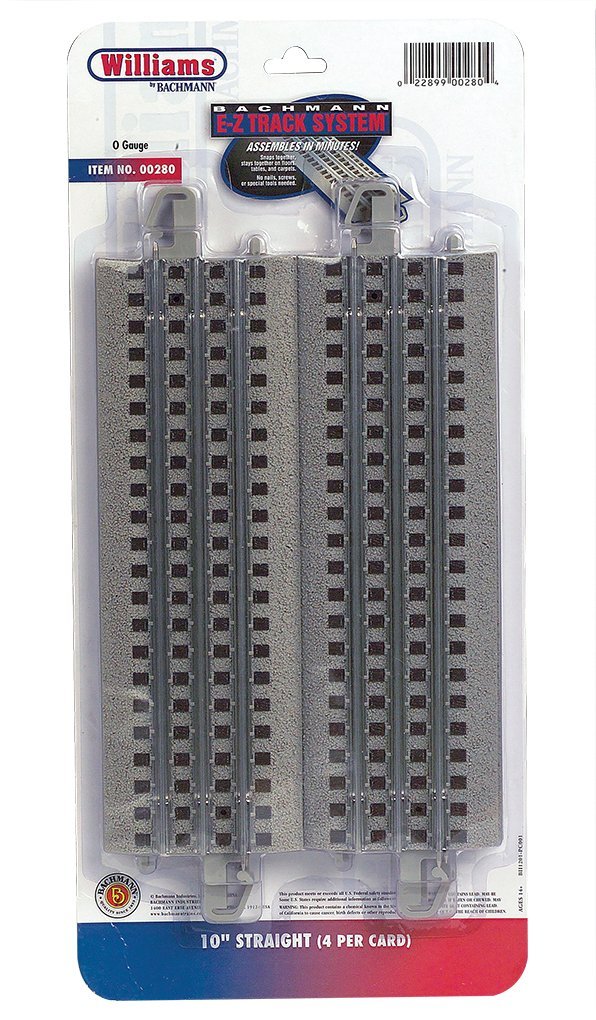 Picture of Heartland Hobby Wholesale BAC00266 5 in. O Gauge E-Z Track Straight - Pack of 4