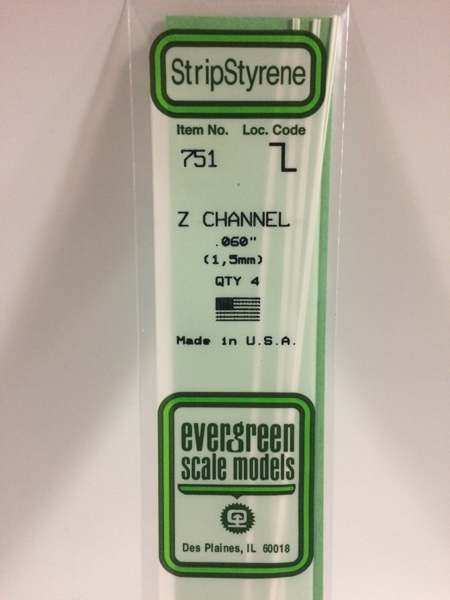 EVG751 0.060 Z Channel - Pack of 4