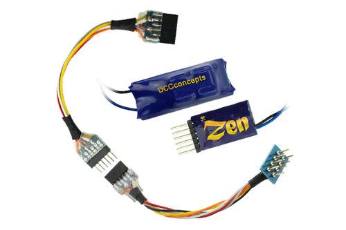 Picture of DCC Concepts DCPDCDZN68 Zen 6 Pin Versatle 2 Function DCC Decoder with Stay Alive