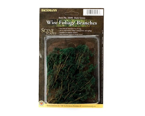 Picture of Bachmann BAC32646 60 Wire Branches, Dark Green