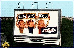 BLR1433 Pole Laser Cut Billboard - N Scale