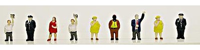 Picture of Model Power MDP1333 9 Piece N Scale Hand Painted Fat People Weight Figure