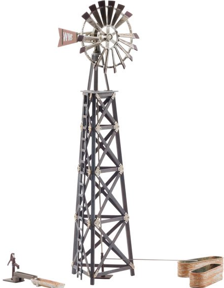 O Scale Built Up Old Windmill