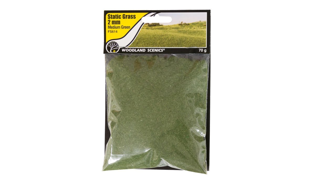 WOO614 2 mm Static Grass - Medium Green