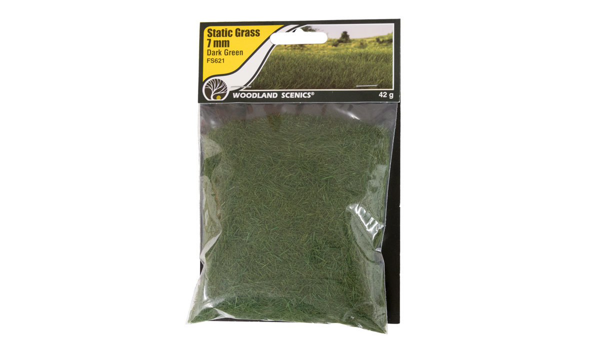 WOO621 7 mm Static Grass - Dark Green