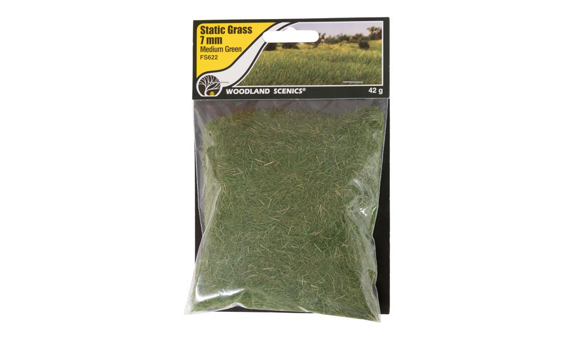 WOO622 7 mm Static Grass - Medium Green