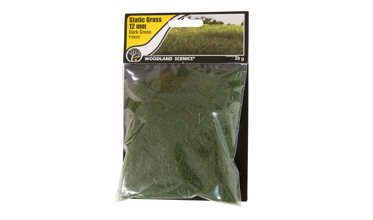 WOO625 12 mm Static Grass - Dark Green