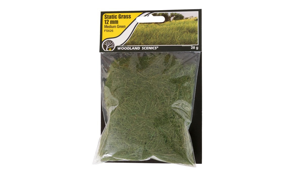WOO626 12 mm Static Grass - Medium Green