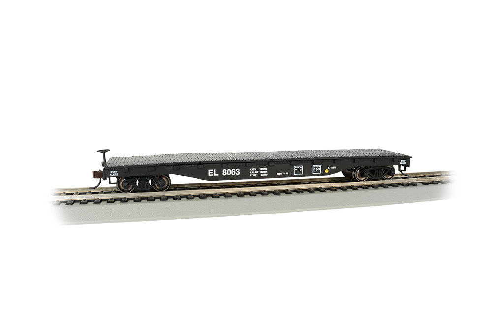 HO Scale Erie Lackawanna 52 ft. Flat Car No.8063