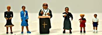 Picture of Model Power MDP5737 HO Scale Pastor & Congregants - White