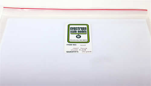 EVG9210 0.10 x 0.11 x 14 in. White Styrene Plastic Sheets