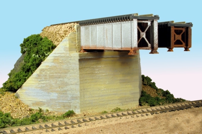 MON138 Ho Double Bridge Concrete - Pack of 2