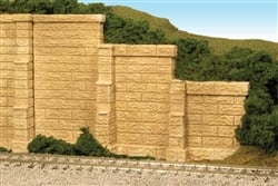 MON166 HO Stone Tapered Walls - Pack of 2