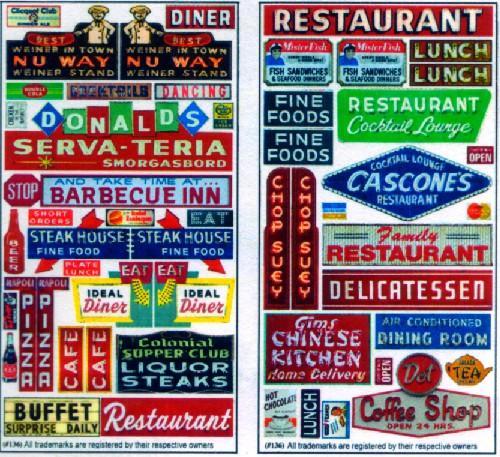 BLR036 N Restaurant & Cafe Heavy Signs