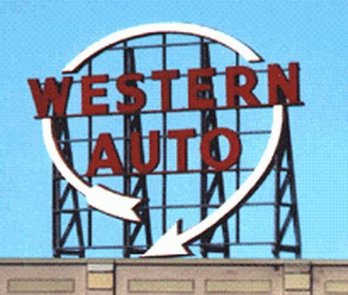 BLR1501 N Laser-cut Cutout Western Auto Rooftop Billboard Sign