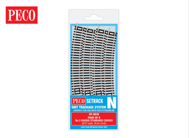 PCOST-3016 N No. 3 298.5 mm Radius Standard Curve Track