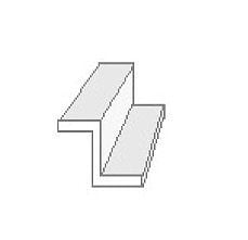 EVG753 0.100 in. Z Channel PolyStyrene - Pack of 4