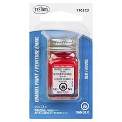 TES1103C3 0.25 oz Red Enamel Carded Paint