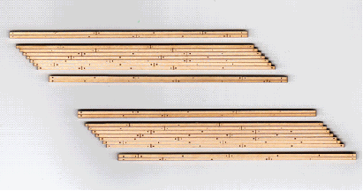 BLR032 2 Each N Scale Wood Angled Left Grade Crossing