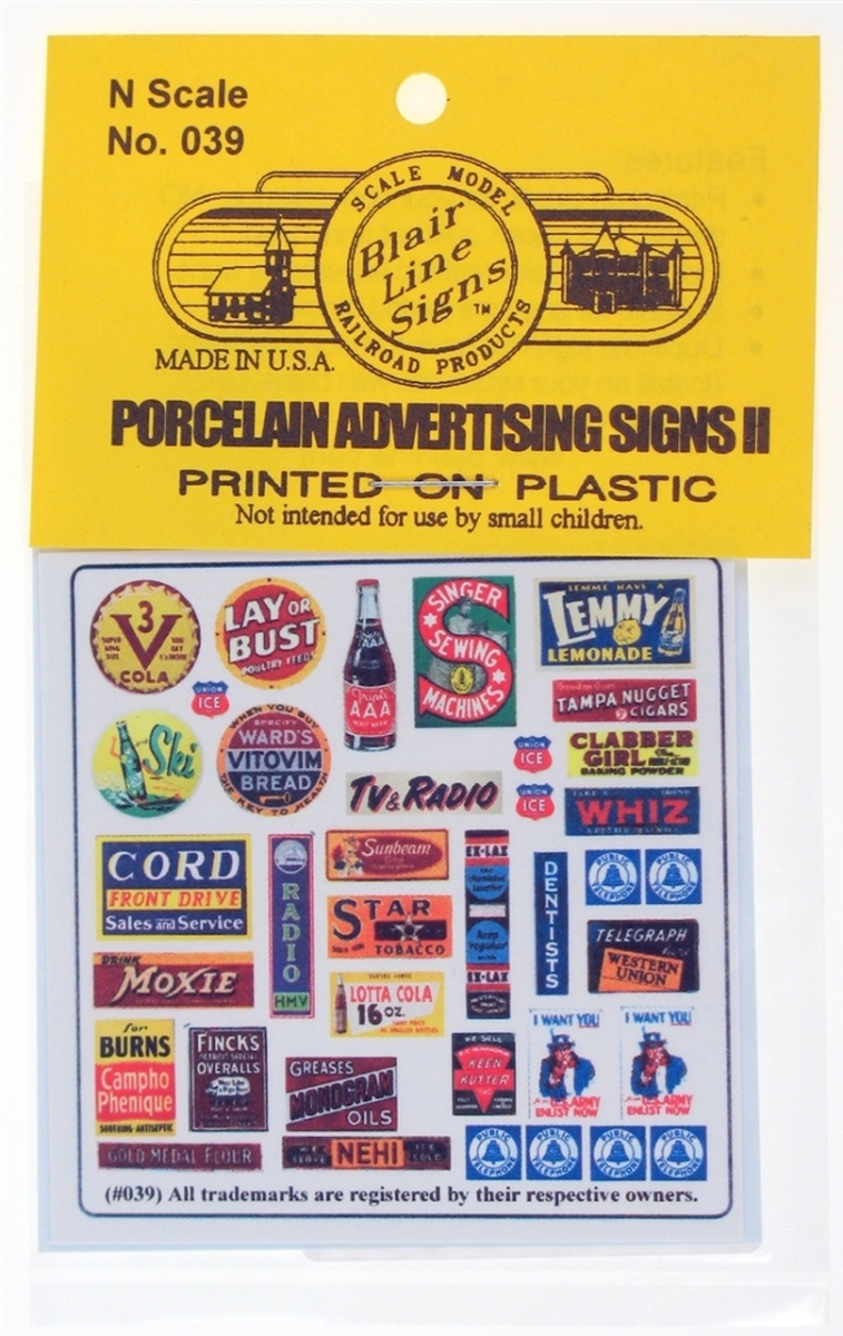 Picture of Blair Line BLR039 N Scale Porcelain Advertising Signs - No.2