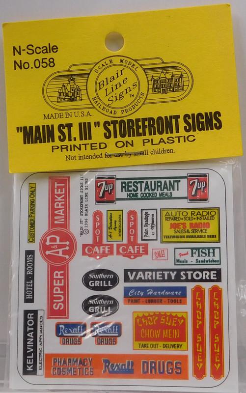 Picture of Blair Line BLR058 N Scale Storefront Signs - No.3