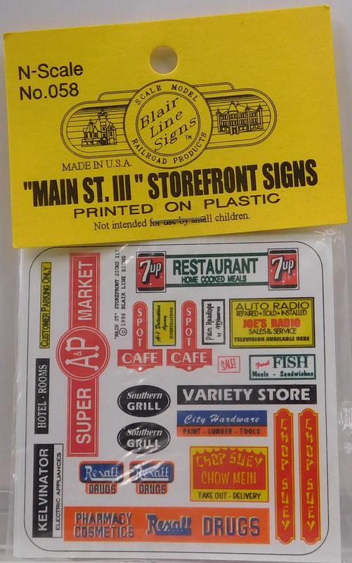 BLR058 N Scale Storefront Signs - No.3