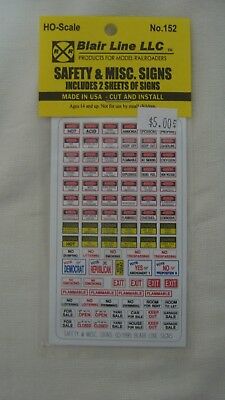 BLR152 HO Scale Safety, Warning & Misc Sign
