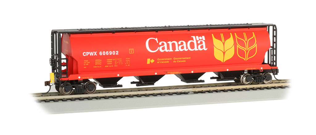 BAC73801 HO Scale Canadian 4-Bay Cylindrical Grain Hopper Car