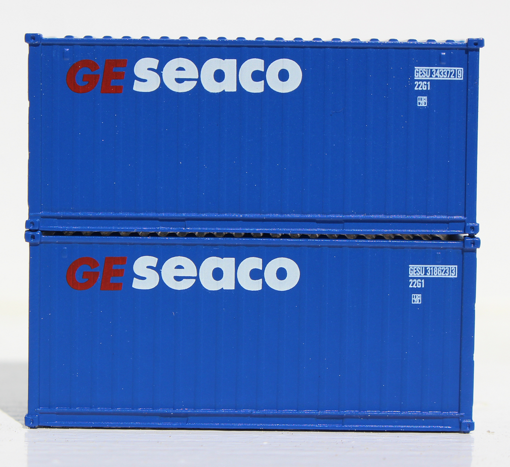 N Scale GESEACO 20 ft. Standard Height Container, Pack of 2