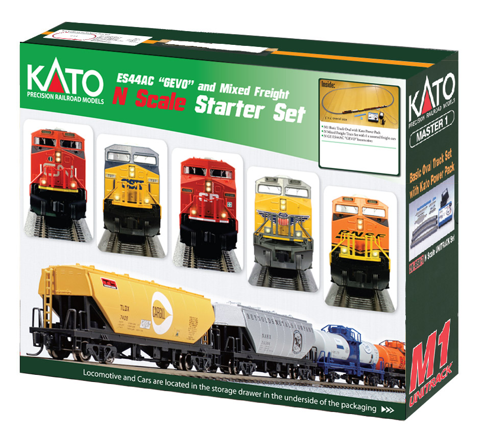 N Scale GE ES44AC Gevo & Mixed Freight Starter Set - Canadian Pacific