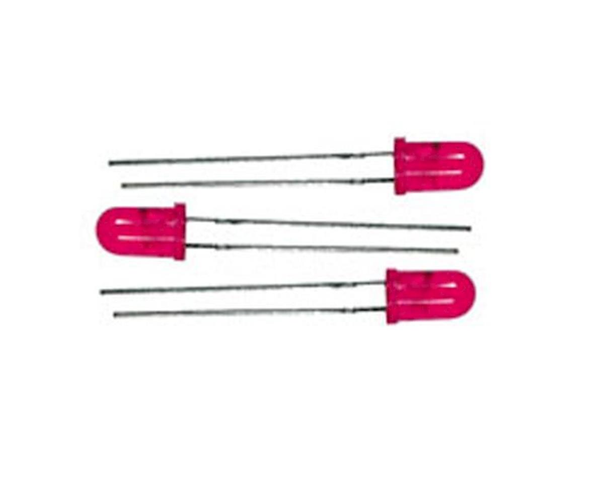 5 mm dia. Blinker & Flasher Suberbrite Light Emiting LED, Red - 3 Piece