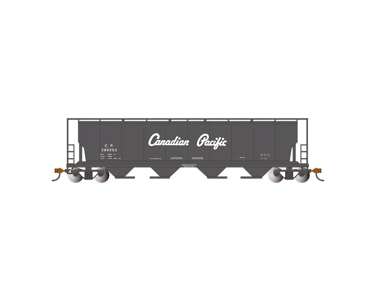 BAC73804 HO 4-Bay Cylindrical Hopper CPR Model Train, Black - Script Logo