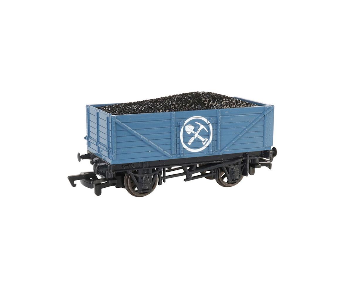 HO Model Mining Wagon with Load, Blue
