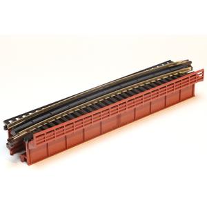 17.6 in. N Single Curved Girder Model Bridge, Red