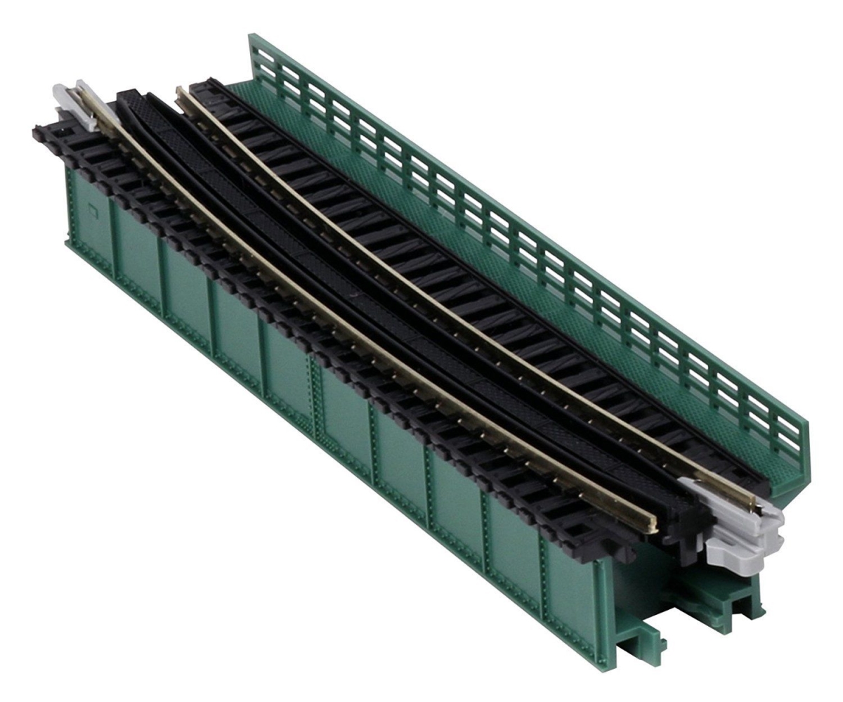 17.6 in. N Single Curved Girder Model Bridge, Green