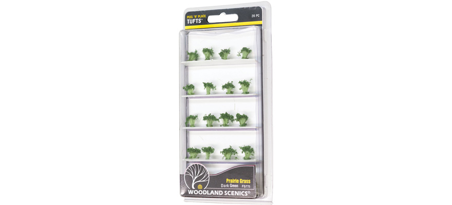 WOO778 Dark Green Prairie Peel Tuft