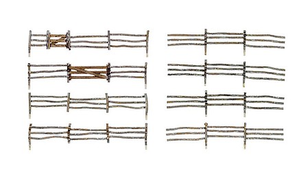 HO Scale Log Fence Kit