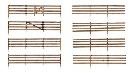 HO Scale Rail Fence Kit