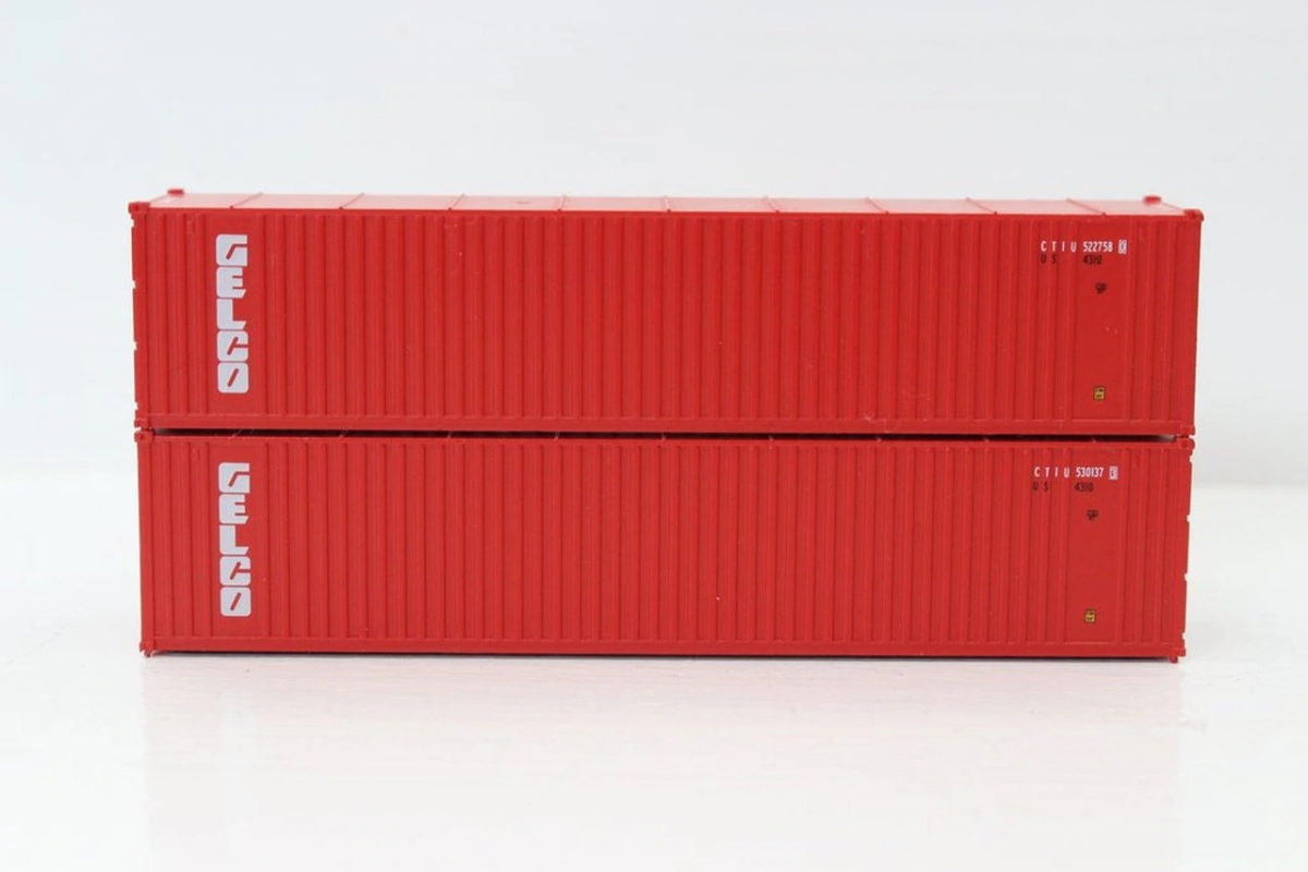 N Scale 40 ft. High Cube Container GELCO - Pack of 2